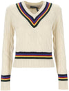 Cable Cricket Knit Top Cream - POLO RALPH LAUREN - BALAAN 2