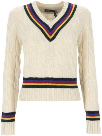 Cable Cricket Knit Top Cream - POLO RALPH LAUREN - BALAAN 2