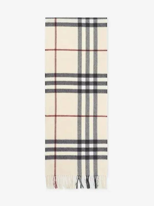 Check Cashmere Scarf Beige - BURBERRY - BALAAN 2