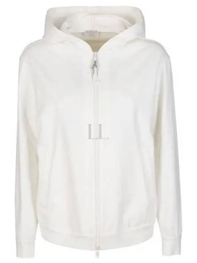 Zipped Hooded Jacket White - BRUNELLO CUCINELLI - BALAAN 2