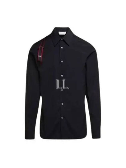 Men's Harness Patch Long Sleeve Shirt Black - ALEXANDER MCQUEEN - BALAAN 2