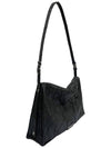 Buckle strap shoulder bag black embroidery Buckle strap shoulder bag Black - NOSCENT - BALAAN 3