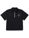 Hello Lala Zip-Up Polo Shirt Black - LALA SMILE - BALAAN 3