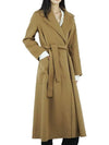 PAOLORE Women s Long Coat Camel 2429016151600 045 - MAX MARA - BALAAN 4