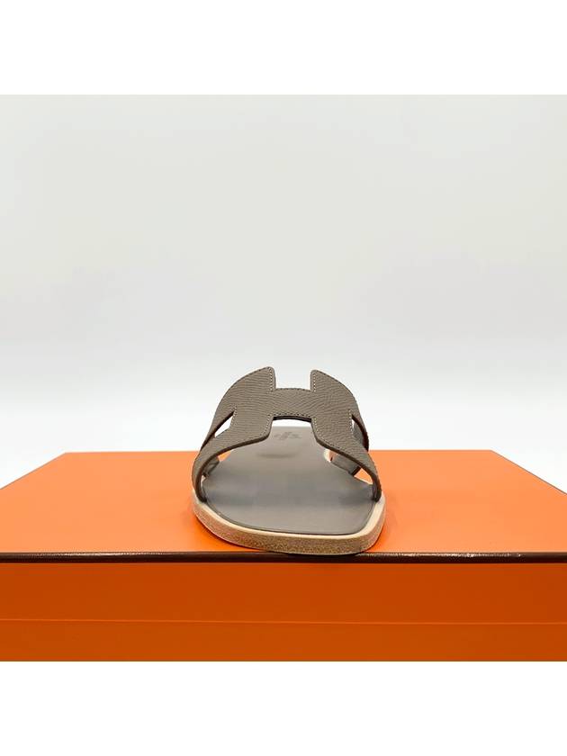 Oran Leather Sandals Etoupe - HERMES - BALAAN 4