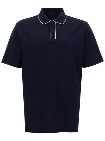 Brioni Logo Embroidery Polo Shirt - BRIONI - BALAAN 1