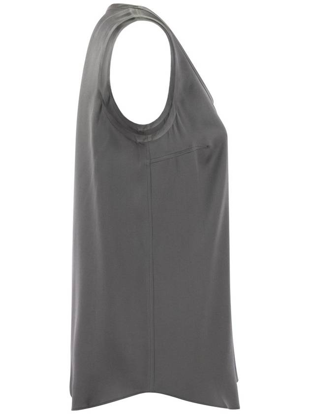 Satin Sleeveless Gray - BRUNELLO CUCINELLI - BALAAN 4