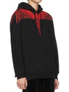 Red Wing Print Cotton Hoodie Black - MARCELO BURLON - BALAAN 3