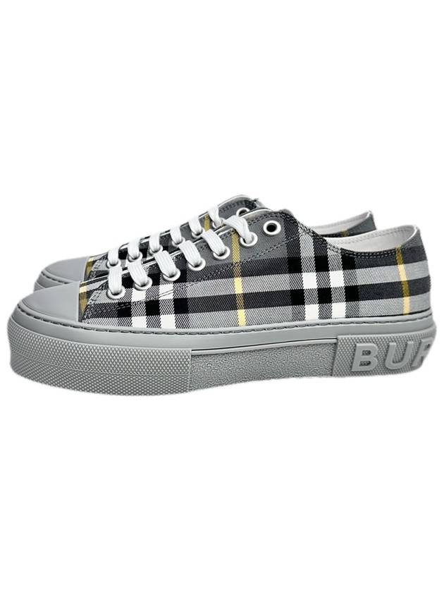 Vintage Check Cotton Low Top Sneakers Grey - BURBERRY - BALAAN 3