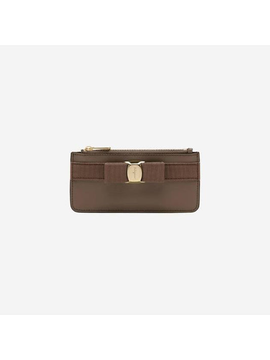 Vara Bow Card Holder Caraway Seed - SALVATORE FERRAGAMO - BALAAN 1