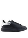 Oversized Silver Tab Low Top Sneakers Black - ALEXANDER MCQUEEN - BALAAN 2