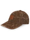 C40316 TOFFEE BROWN leather face logo patch ball cap - ACNE STUDIOS - BALAAN 3