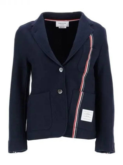 Stripe Detail Cotton Jacket Navy - THOM BROWNE - BALAAN 2