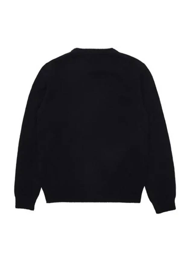 Men's Big Fox Head Classic Pullover Wool Knit Top Navy - MAISON KITSUNE - BALAAN 3