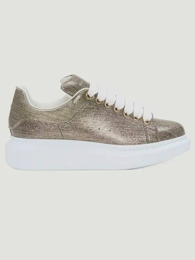 Oversized Glitter Low Top Sneakers Gold - ALEXANDER MCQUEEN - BALAAN 2