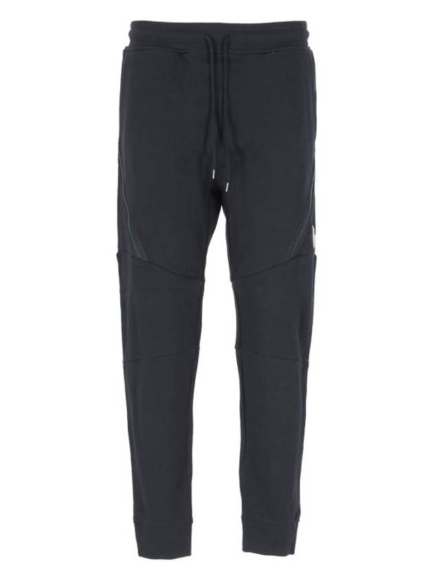 Diagonal Raised Fleece Zipped Track Pants Navy - CP COMPANY - BALAAN 1