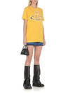 Women's Print Logo Short Sleeve T-Shirt Yellow - VIVIENNE WESTWOOD - BALAAN 3