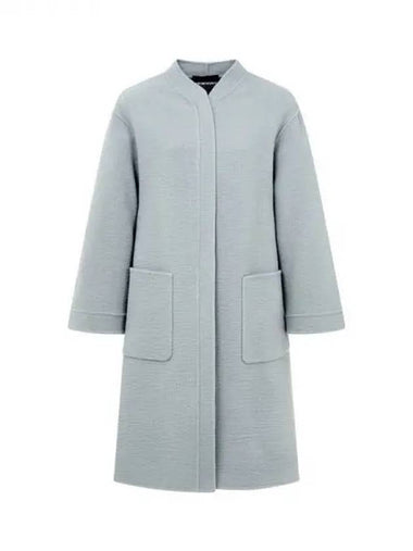 Women s Out Pocket Hidden Zip up Coat Gray 271958 - EMPORIO ARMANI - BALAAN 1