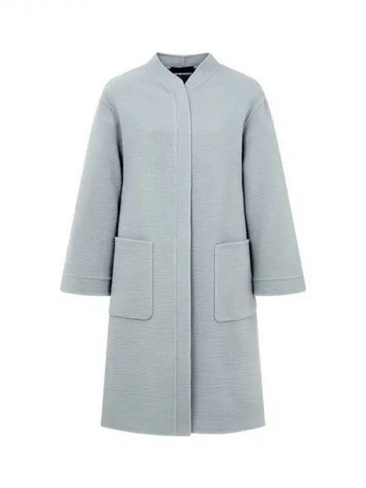 Women s Out Pocket Hidden Zip Up Coat Gray 271958 - EMPORIO ARMANI - BALAAN 1