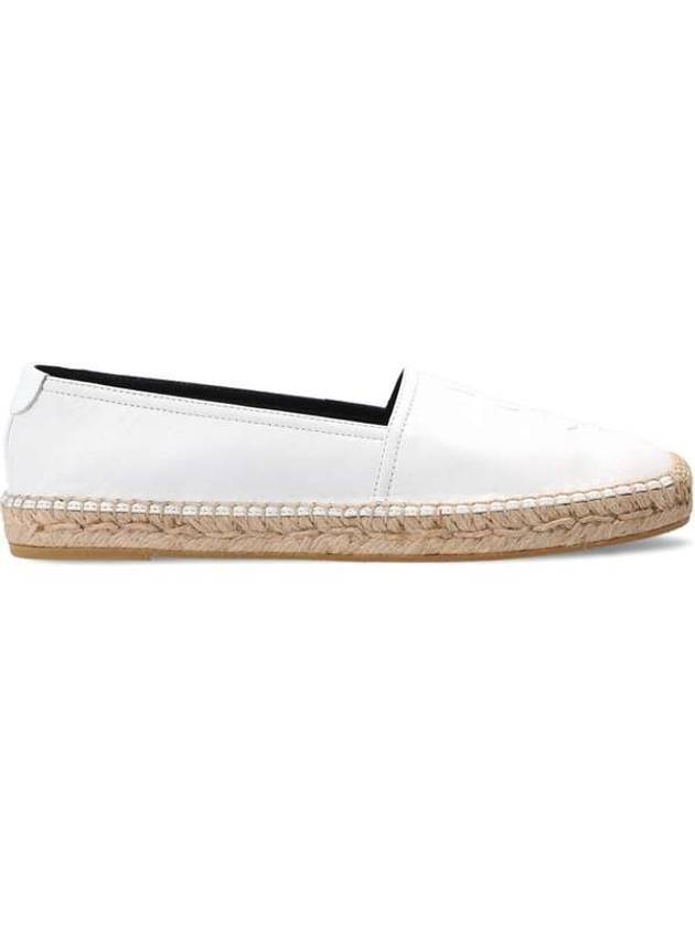 Women's Monogram Lambskin Espadrilles White - SAINT LAURENT - BALAAN 1