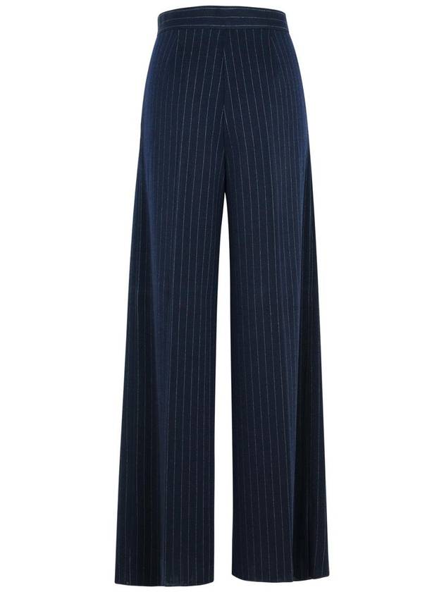 Max Mara 'Piroghe' Blue Virgin Wool Blend Pants - MAX MARA - BALAAN 3