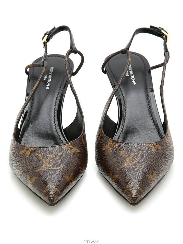 1A5NTL Monogram Sherry Slingback Pumps Heel Shoes Sandals - LOUIS VUITTON - BALAAN 1