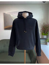 Embroidered EKD Cotton Pullover Hoodie Black - BURBERRY - BALAAN.