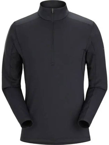 Men's Rho Hybrid Half Zip Sweatshirt Black - ARC'TERYX - BALAAN 1