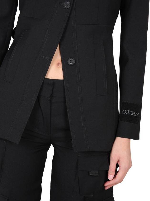 Women's Toy Box Dry Belted Jacket Black - OFF WHITE - BALAAN 5