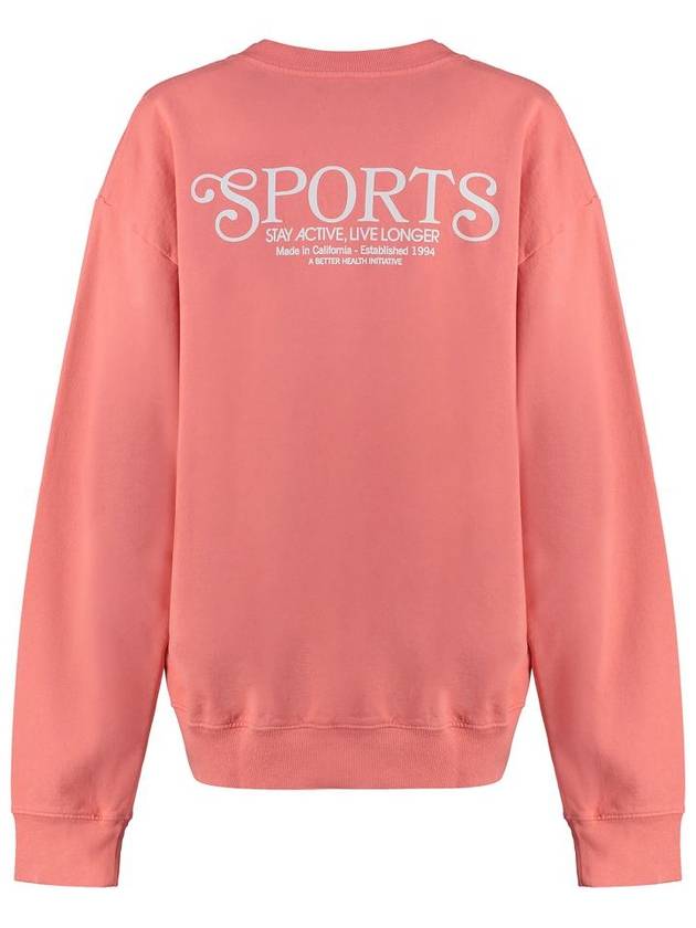 Embroidered Logo Cotton Long Sleeve T-shirt Pink - SPORTY & RICH - BALAAN 3