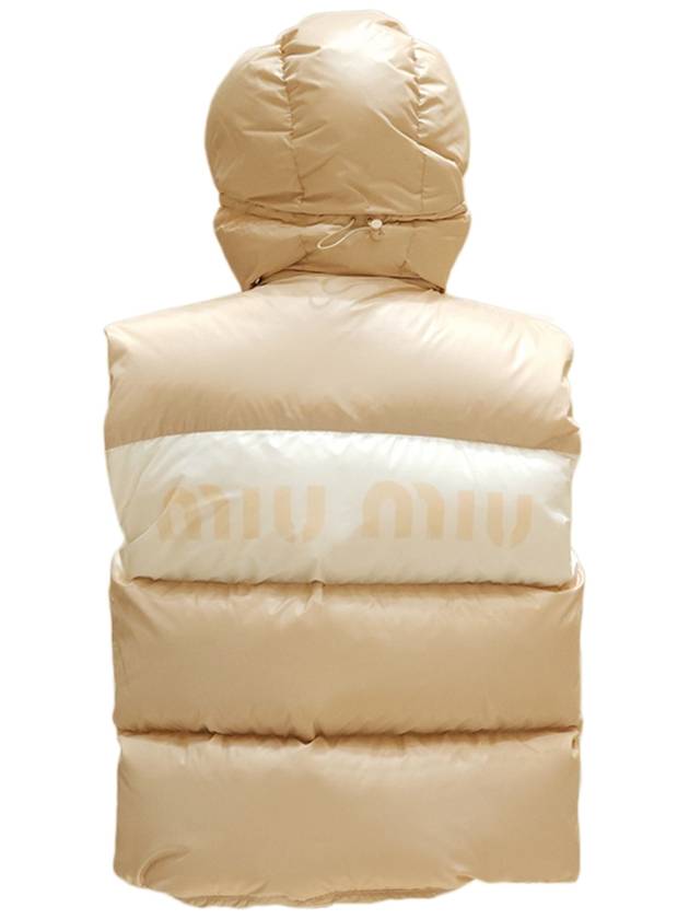 Women s goose down vest padded beige - MIU MIU - BALAAN 2