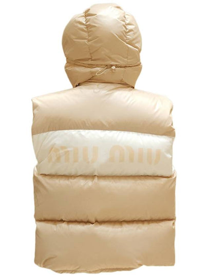 Women s goose down vest padded beige - MIU MIU - BALAAN 2