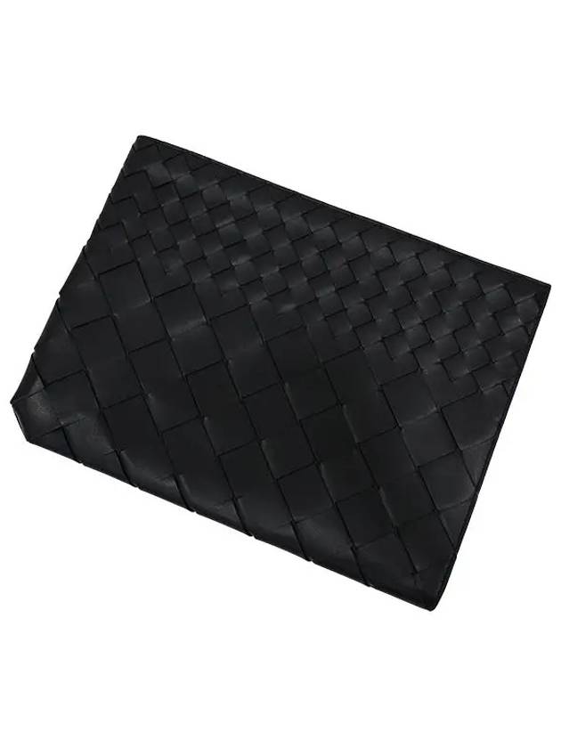 Intrecciato Clutch Bag Black - BOTTEGA VENETA - BALAAN 7