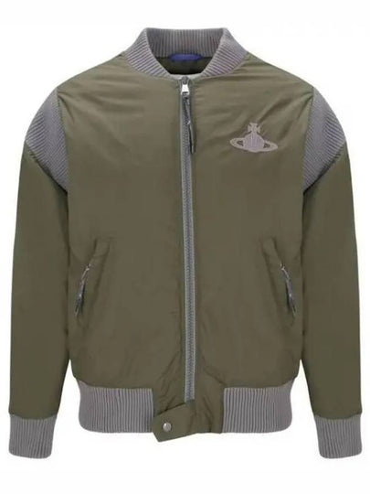 Cyclist Paneled Viscose Bomber Jacket Khaki - VIVIENNE WESTWOOD - BALAAN 2