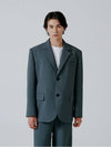 MEN semi over two button blazer - PINBLACK - BALAAN 1