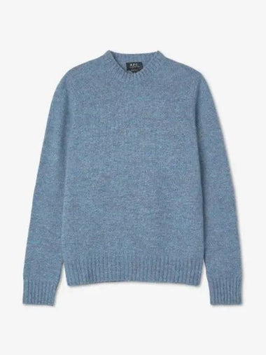 Lucas Alpaca Crew Knit Top Sky Blue - A.P.C. - BALAAN 1