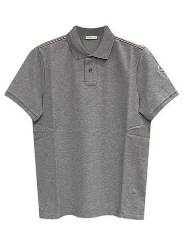 8A73600 84556 987 Patch Logo Polo T Shirt Gray Men s TSH 271061 - MONCLER - BALAAN 1