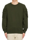 Men's Wappen Patch Cargo Pocket Sweatshirt Olive - STONE ISLAND - BALAAN 2