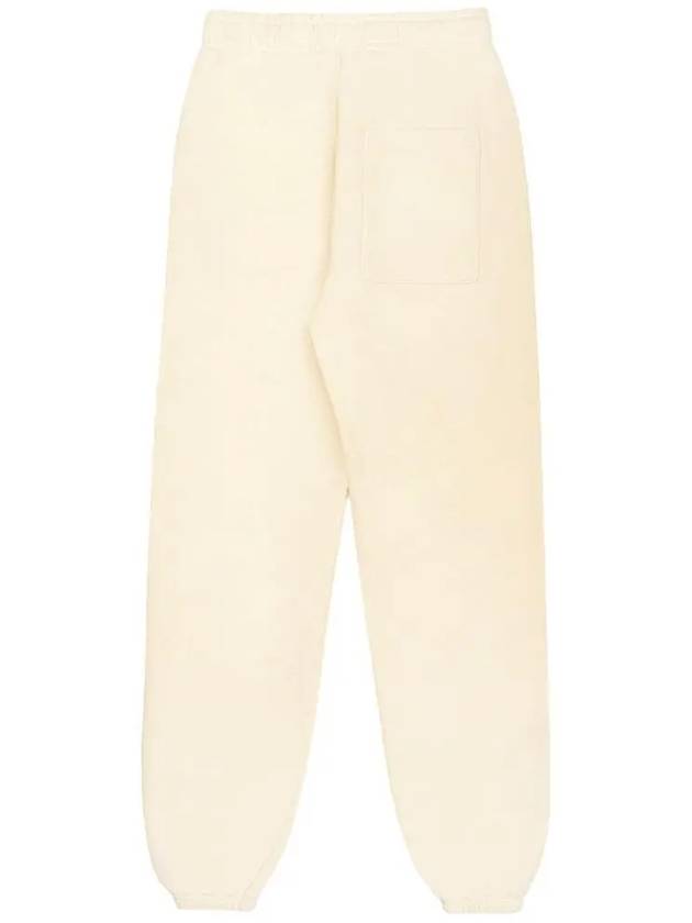 Logo Print Brushed Training Cotton Track Pants Ivory - SPORTY & RICH - BALAAN 4