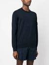 Logo Patch Knit Top Navy - STONE ISLAND - BALAAN 5