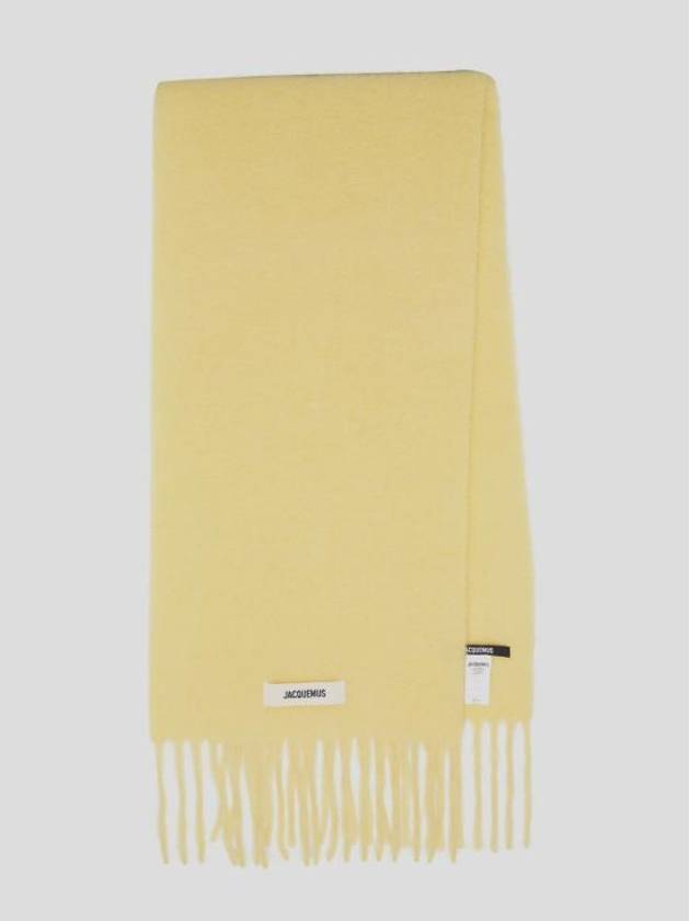 Carro Mohair Alpaca Muffler Yellow - JACQUEMUS - BALAAN 2