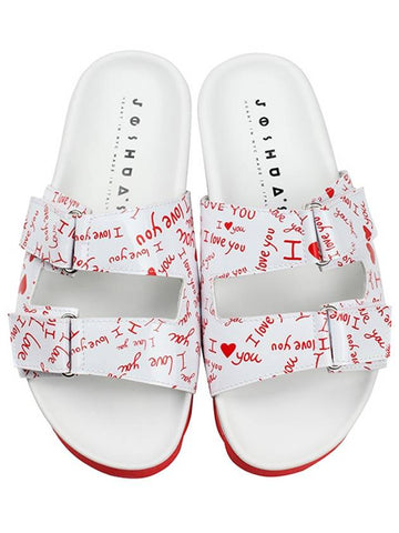 Joshua Sandals 10055LV LOVE White Jin Pink Slippers - JOSHUA SANDERS - BALAAN 1