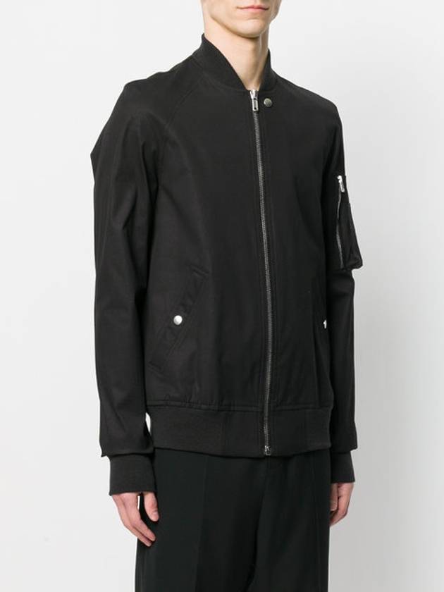 Raglan Zipper Bomber Jacket Black - RICK OWENS - BALAAN 9