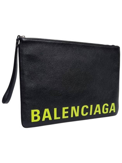 594493 Neon Printing Logo Black Clutch - BALENCIAGA - BALAAN 2