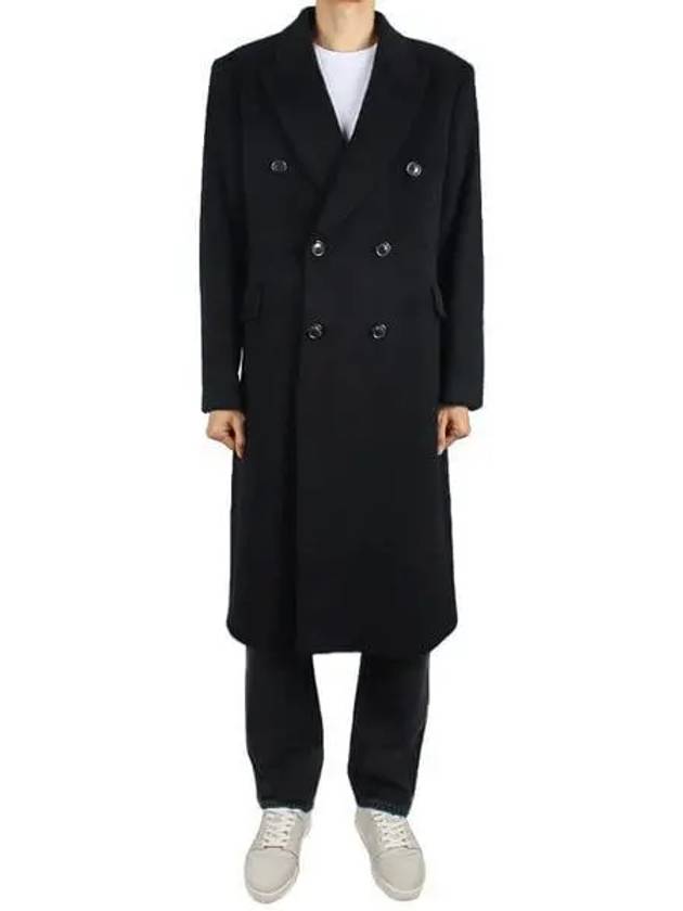 Men's Hairy Wool Whale Double Coat Black - OUR LEGACY - BALAAN 2