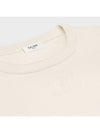 Triomphe Jacquard Crew Neck Heritage Cashmere Knit Top Off White - CELINE - BALAAN 3