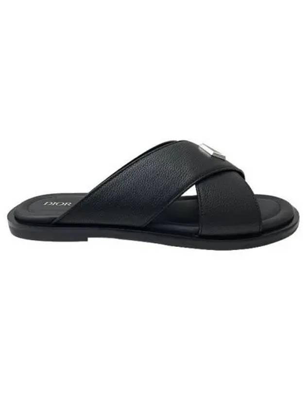 Alias CD Diamond Grained Calfskin Sandals Black - DIOR - BALAAN 2