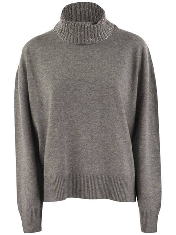 Turtleneck sweater in wool, silk and cashmere - FABIANA FILIPPI - BALAAN 1