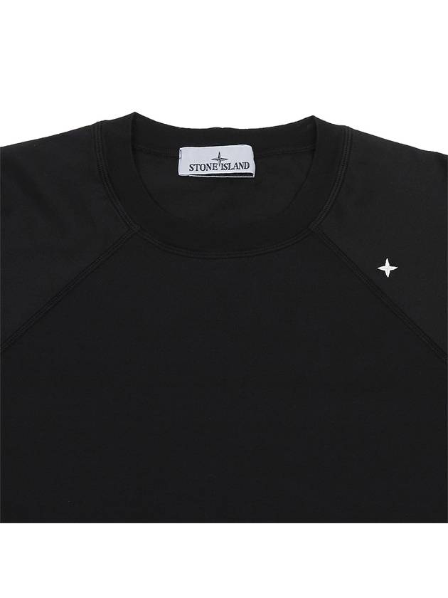 Stellina Cotton Short Sleeve T-Shirt Black - STONE ISLAND - BALAAN 4