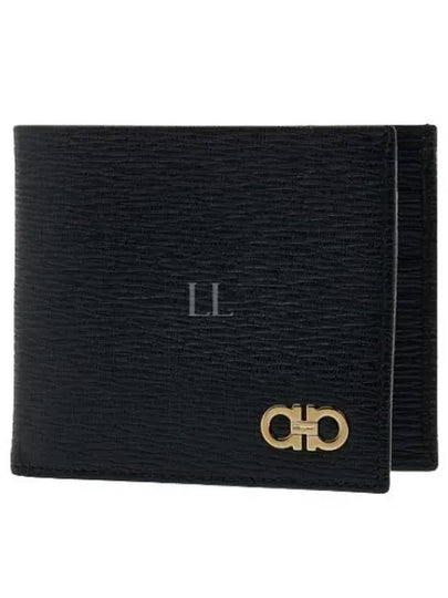 Gancini Half Wallet Black - SALVATORE FERRAGAMO - BALAAN 2